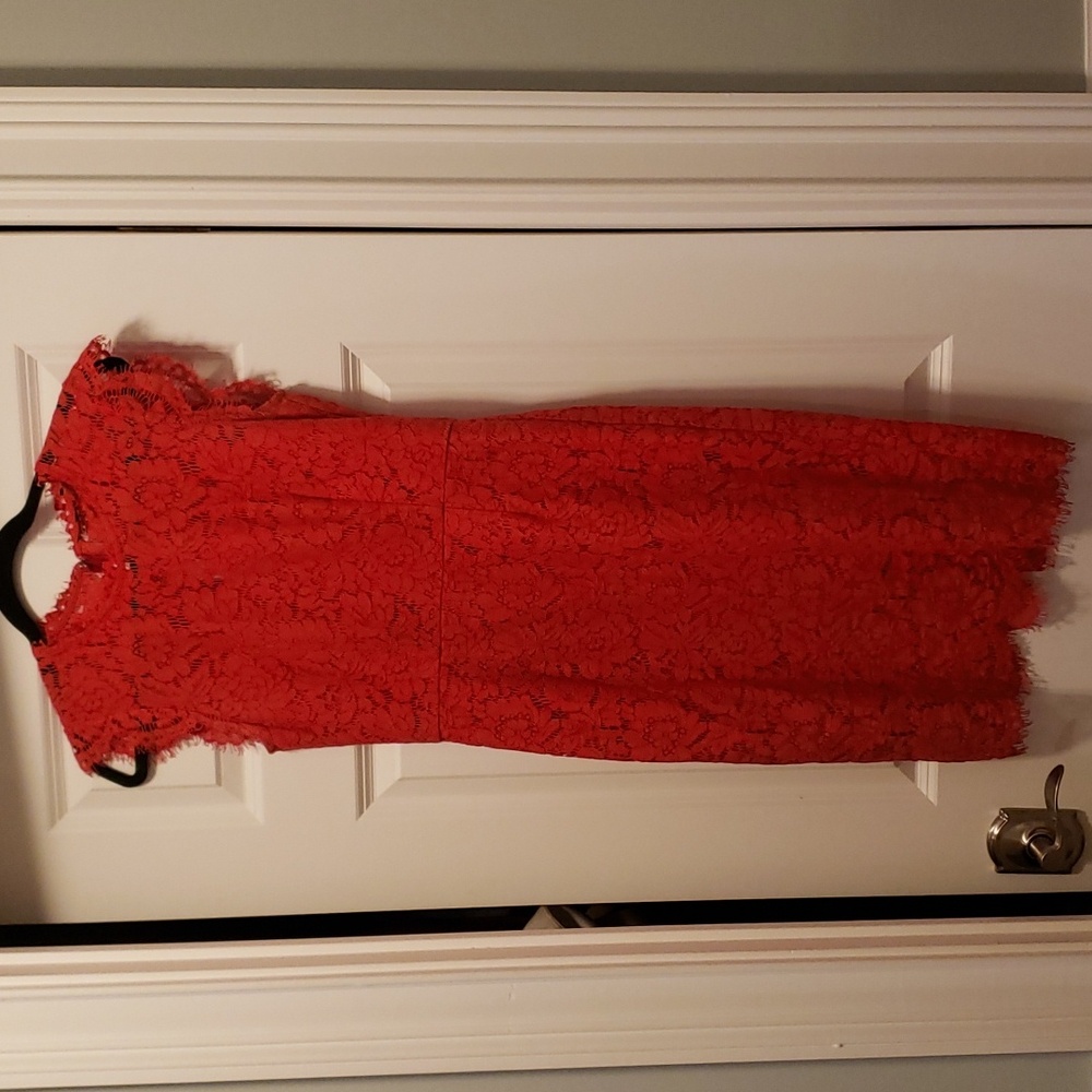 Rachel Zoe Suzette Lace Dress in Rouge